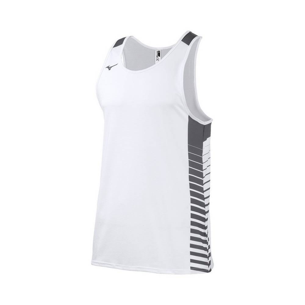 Camiseta De Tirantes Mizuno Team Hombre Blancas Baratas XZEU-10368